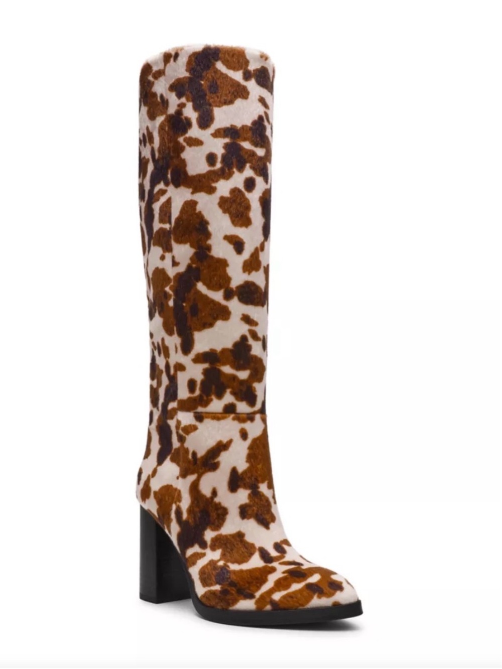 NWT Women's Brown Cowprint Knee Boot